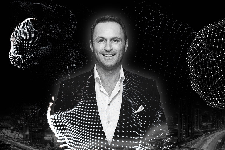 thomas stray dubai profile image space futuristic theme